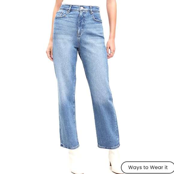 LOFT The Straight High Rise Cropped Jeans Size 26/2 - Picture 2 of 8